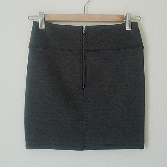 MOVING SALE Heather Grey Bodycon Mini Skirt - Picture 2 of 4